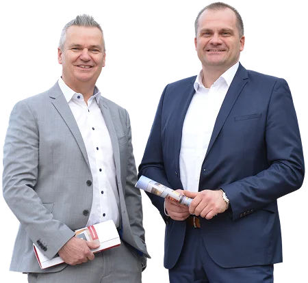 CTA-Cutout Zwei Immobilienberater nebeneinander
