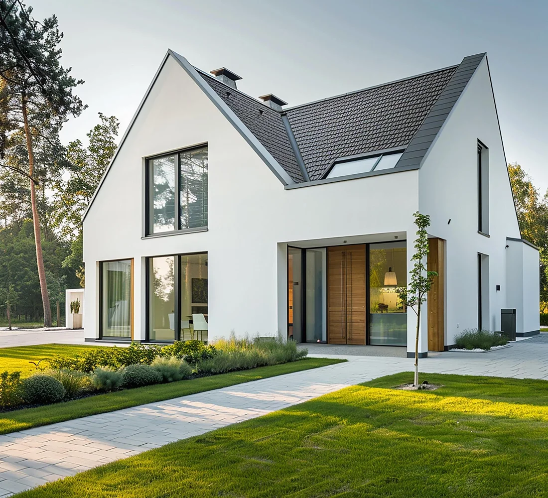 Modernes Einfamilienhaus mit Garten